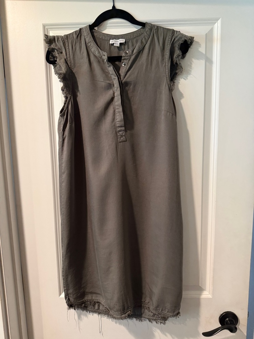 Carolina Belle Olive Green Button-Front Dress